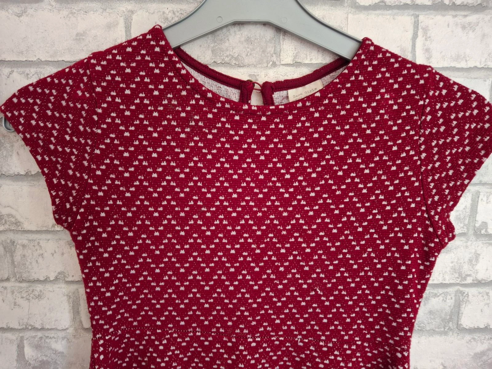 Burgundy Patineuse Dress with Small Patterns Size 9 Years Zara – photo 3